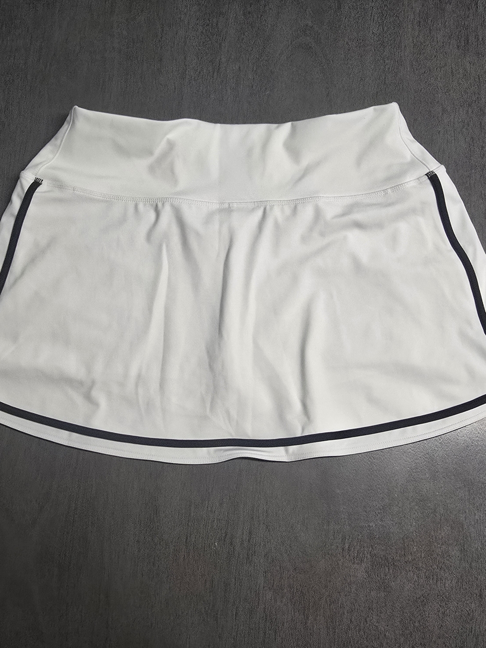 DSG White Athletic Mini Skort with Black Trim
